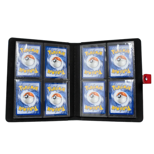 Premium Red 4-Pocket Snap Binder for Pokémon