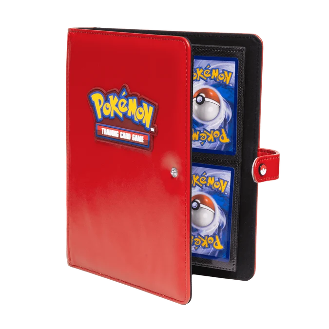 Premium Red 4-Pocket Snap Binder for Pokémon