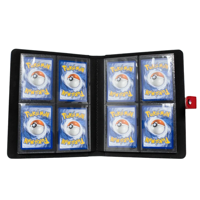 Premium Red 4-Pocket Snap Binder for Pokémon