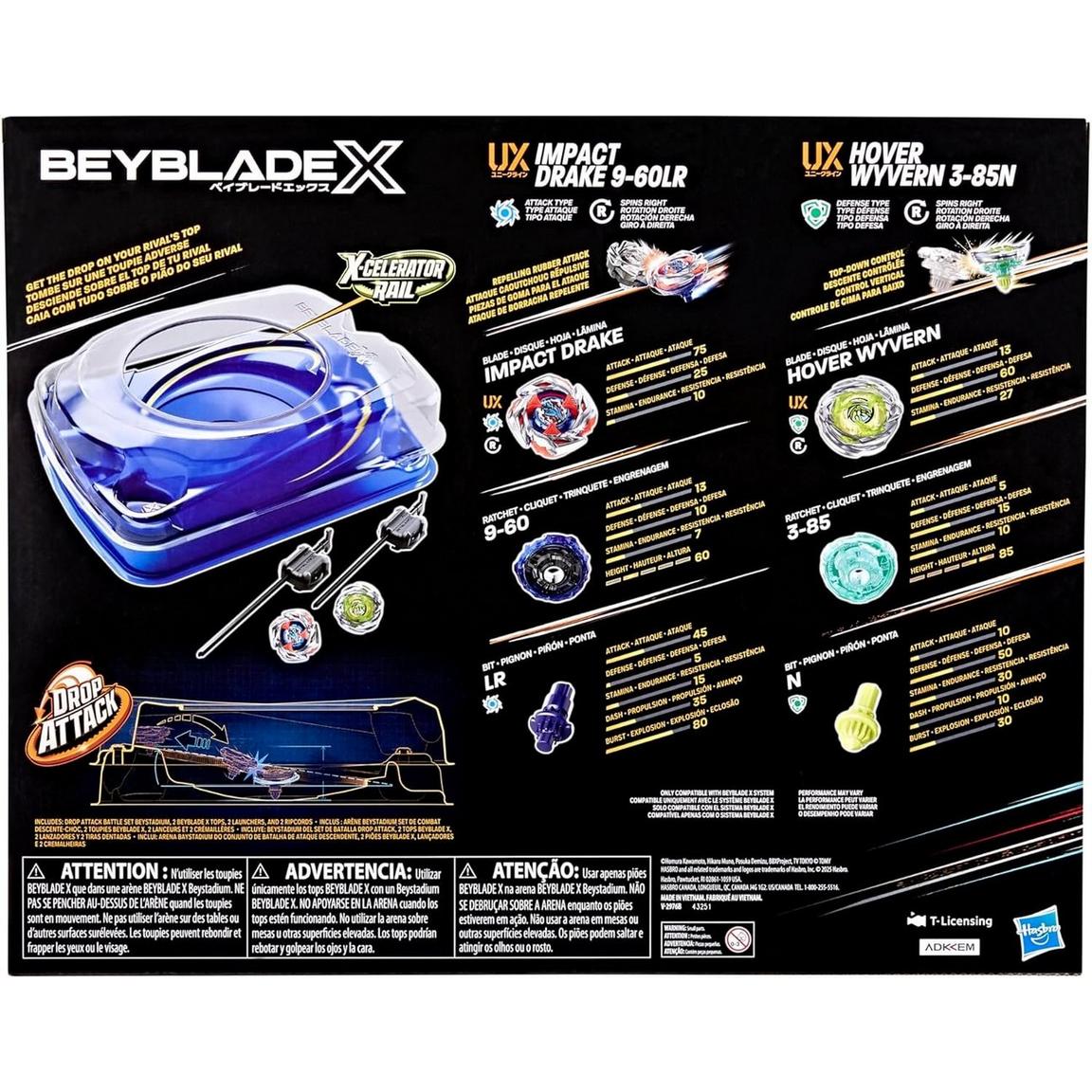 Beyblade X Drop Attack Battle Set with Beystadium Arena